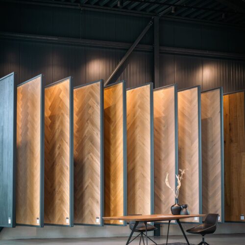 RADO Parkett Eiche massiv im Showroom in Herten