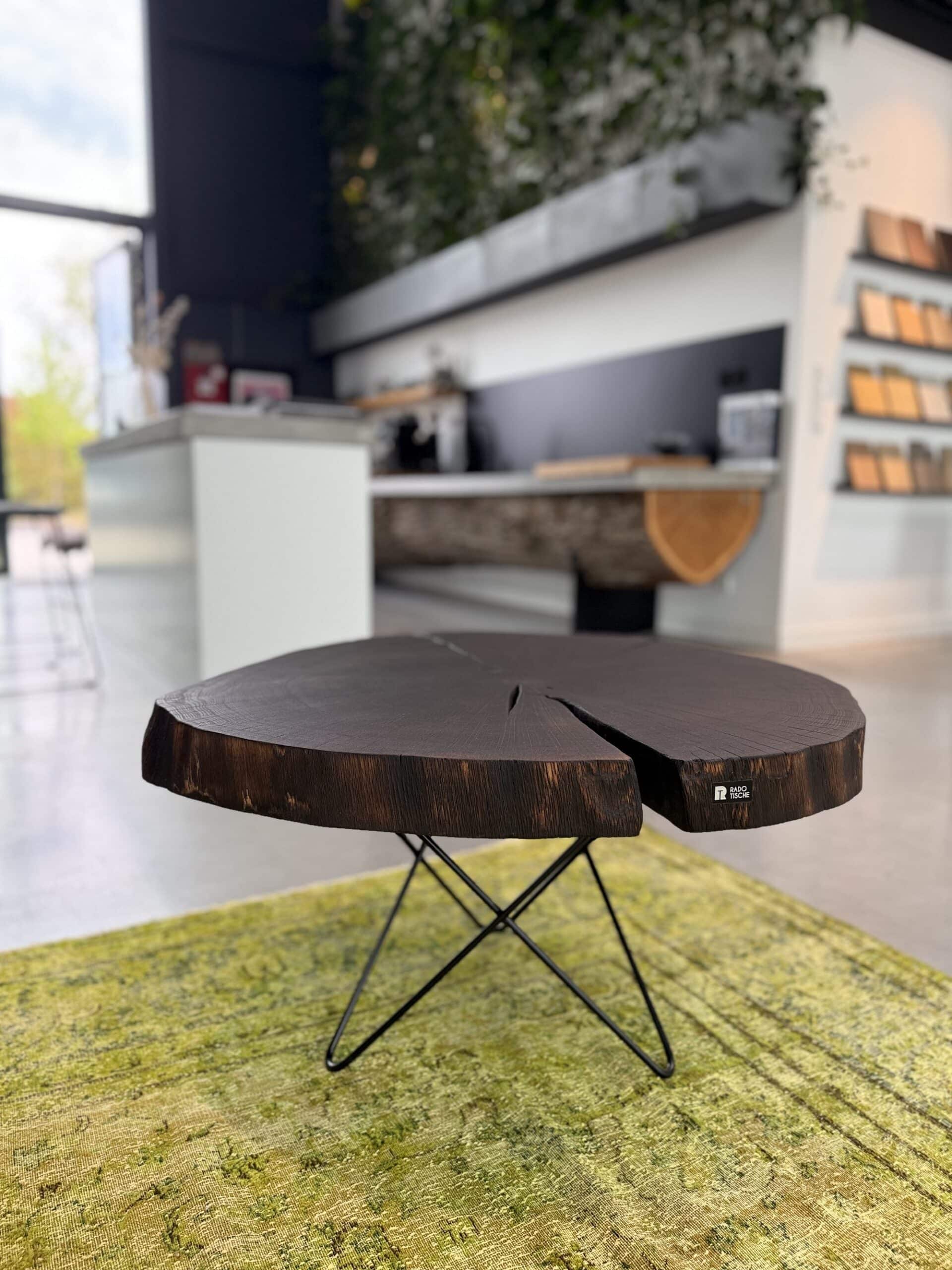 couchtisch eiche massiv braun geölt