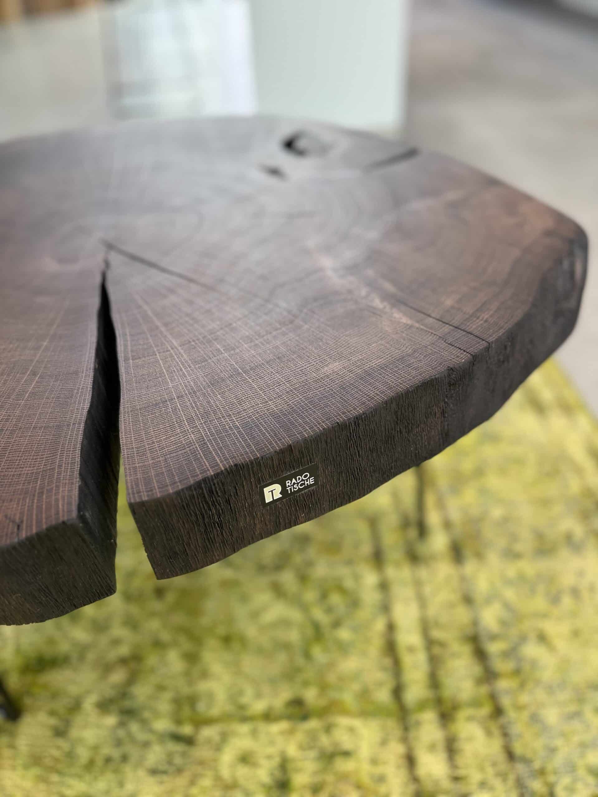 Couchtisch Eiche Braun - Organische Form ca. 90 x 80 x 48 cm
