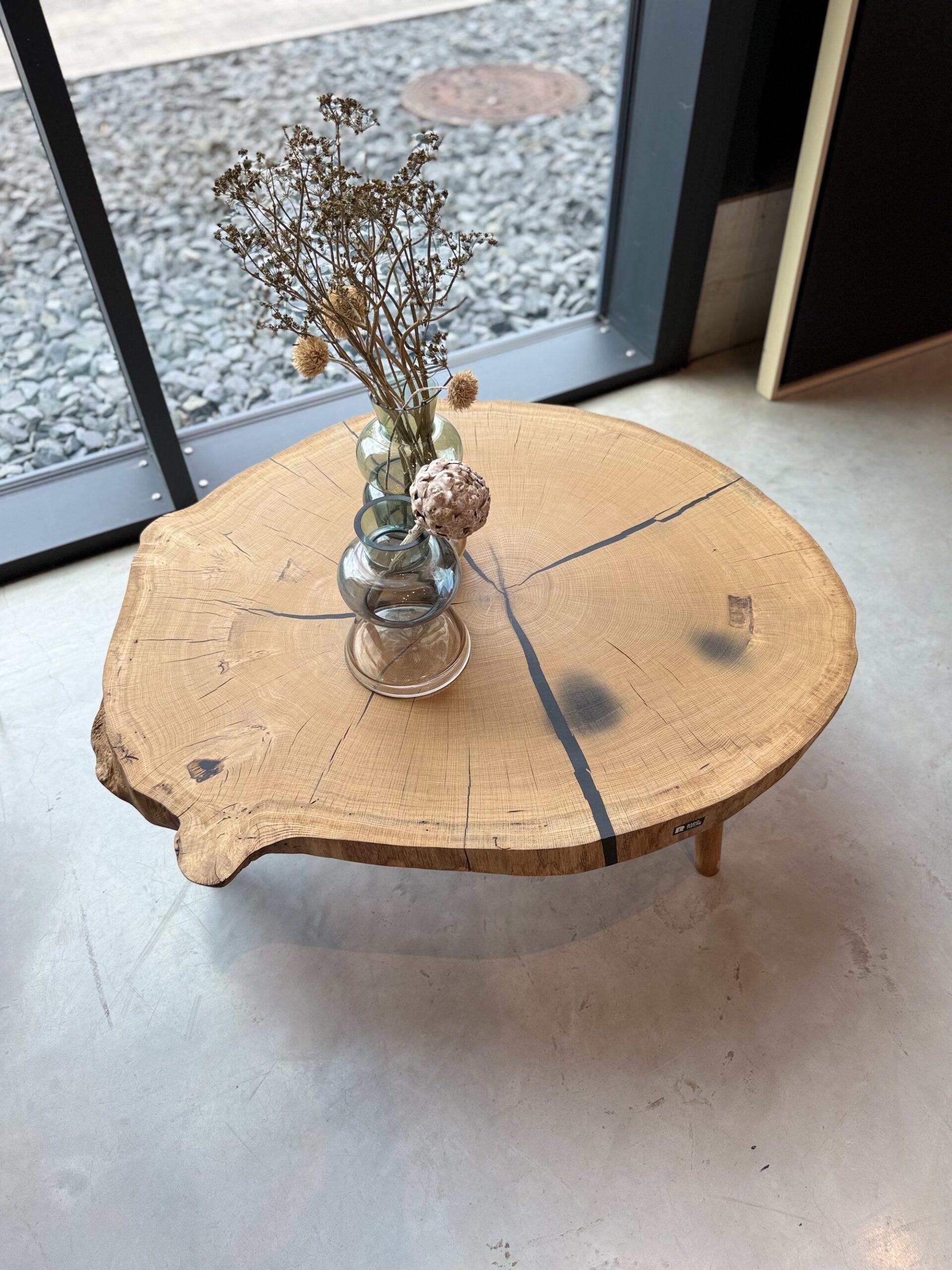 Couchtisch Eiche Natur - Organische Form ca. 100 x 88 x 38 cm – Bild 4