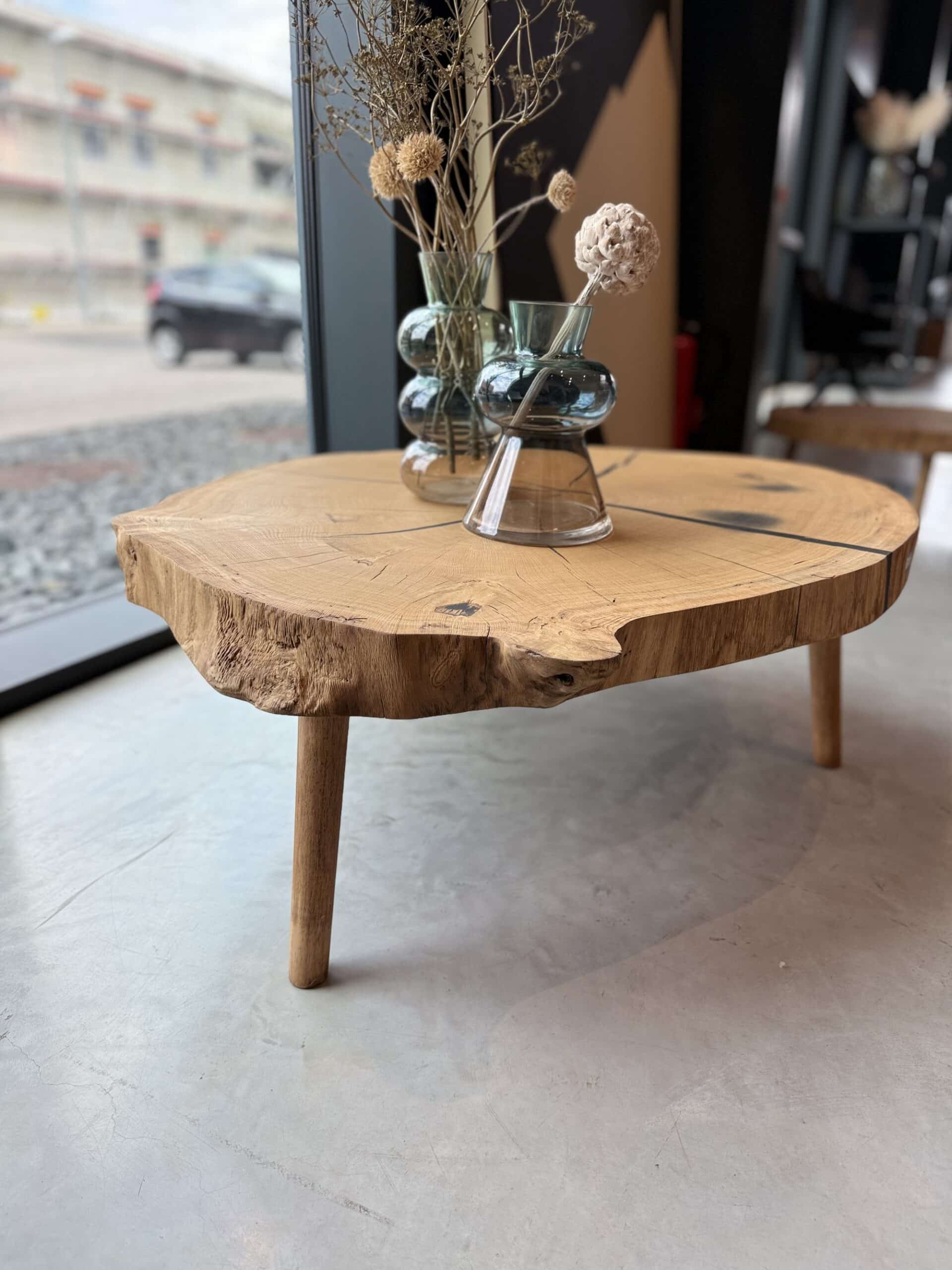 Couchtisch Eiche Natur - Organische Form ca. 100 x 88 x 38 cm