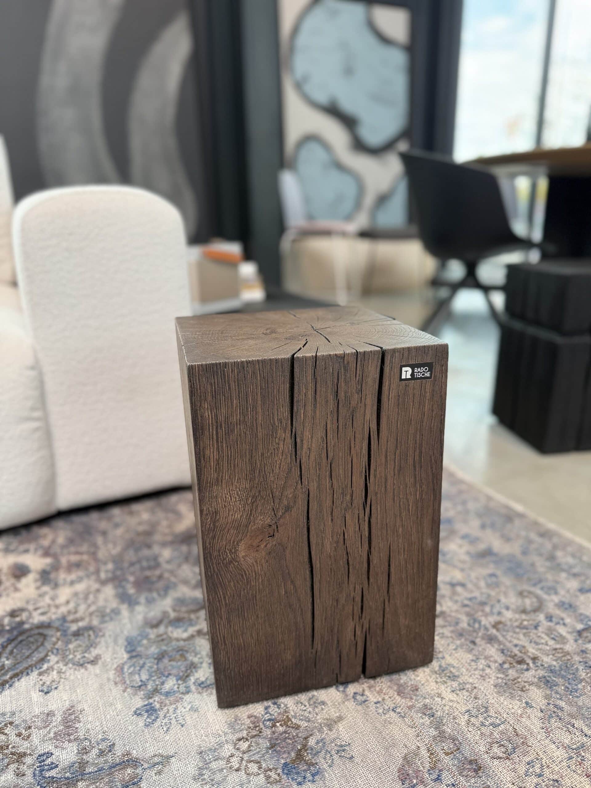 RADO CUBO Massivholz Hocker hellbraun - 30 x 30 x 45 cm