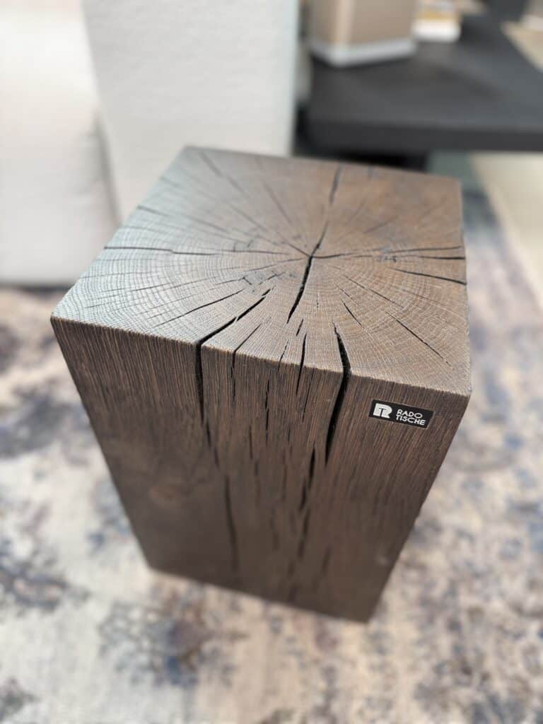 RADO CUBO Massivholz Hocker – Braun – 30 x 30 x 45 cm