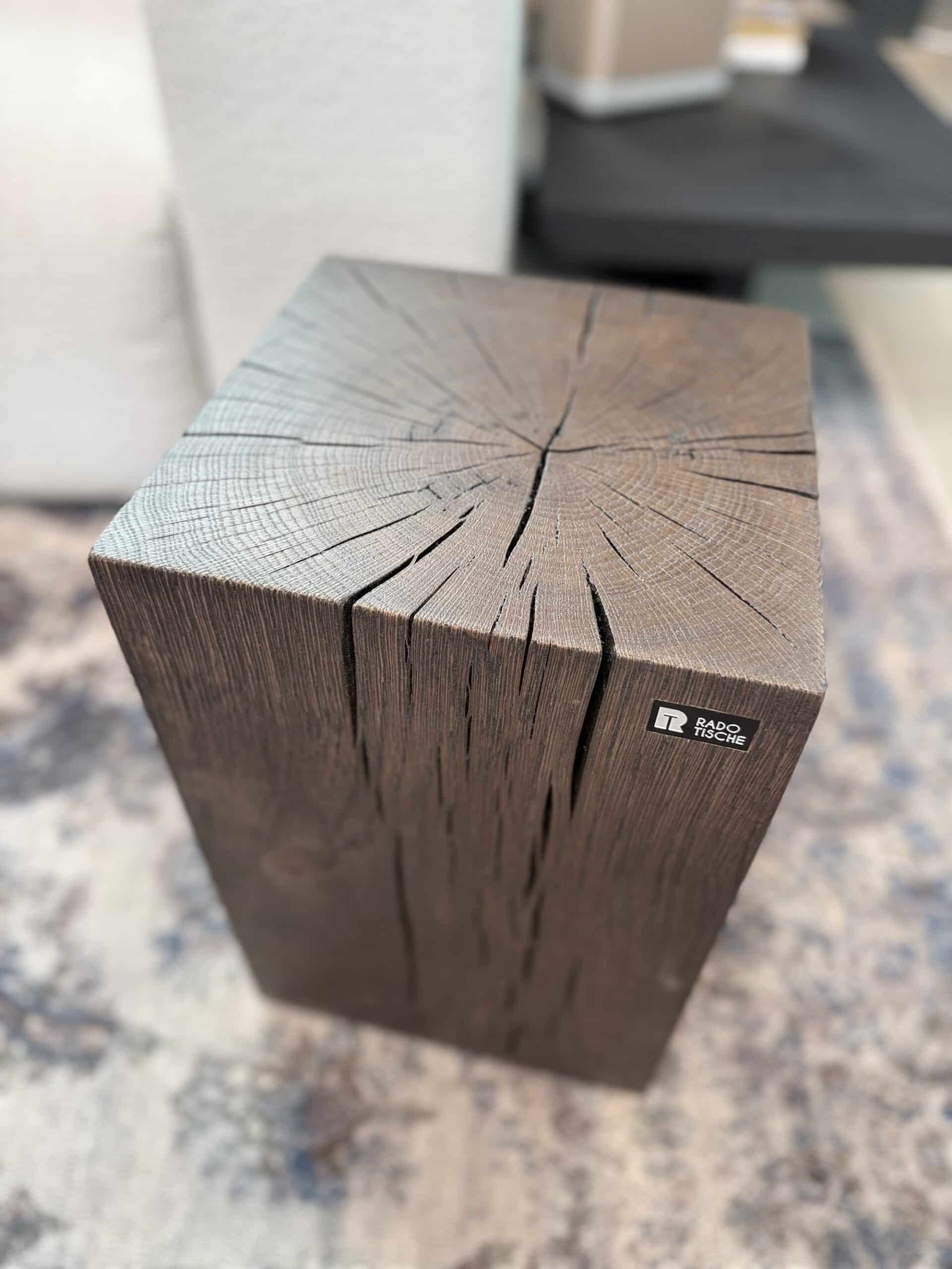 RADO CUBO Massivholz Hocker hellbraun - 30 x 30 x 45 cm