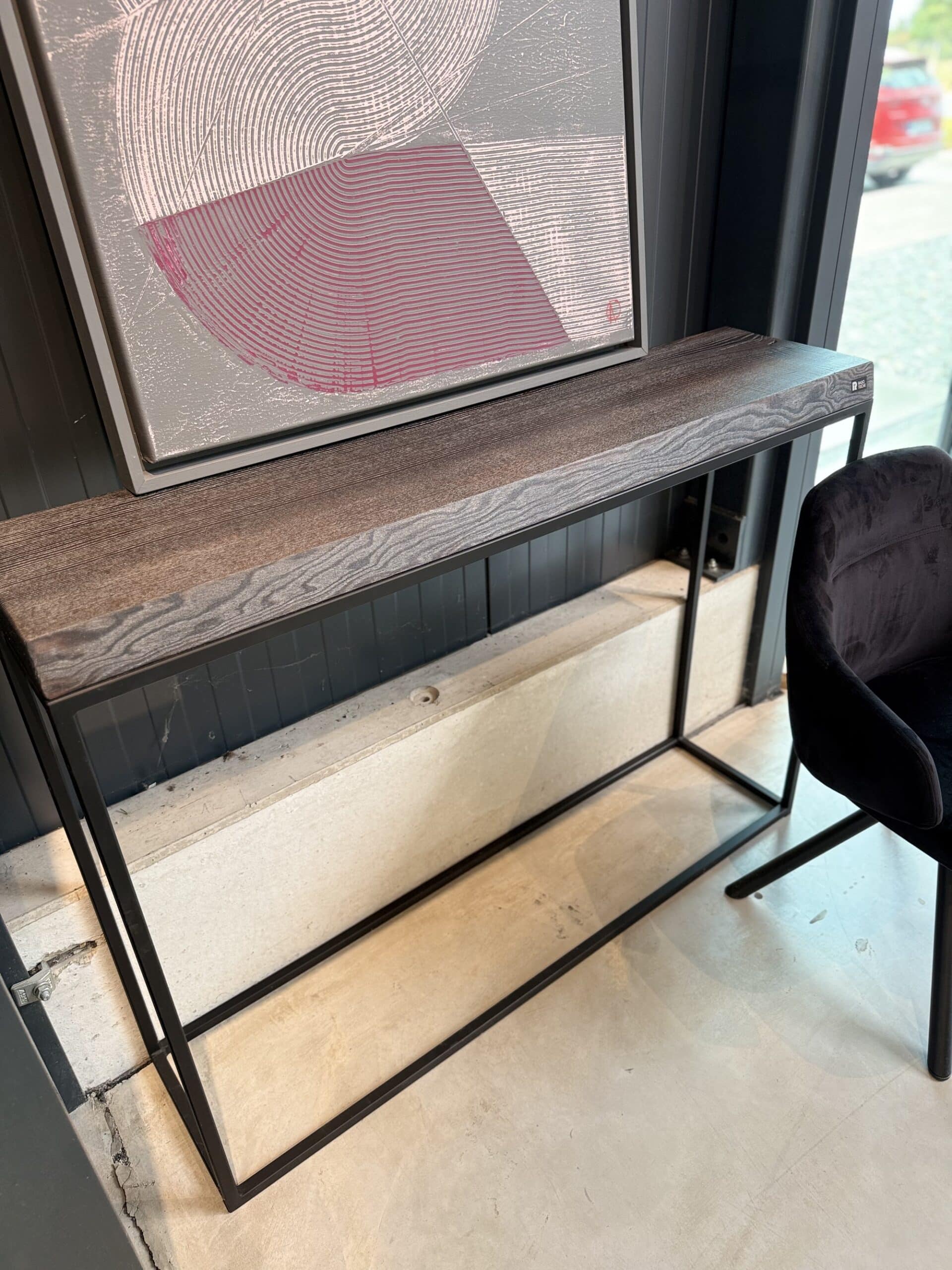 RADO Sideboard Massivholz - Schwarz - ca. 129 x 30 x 100 cm
