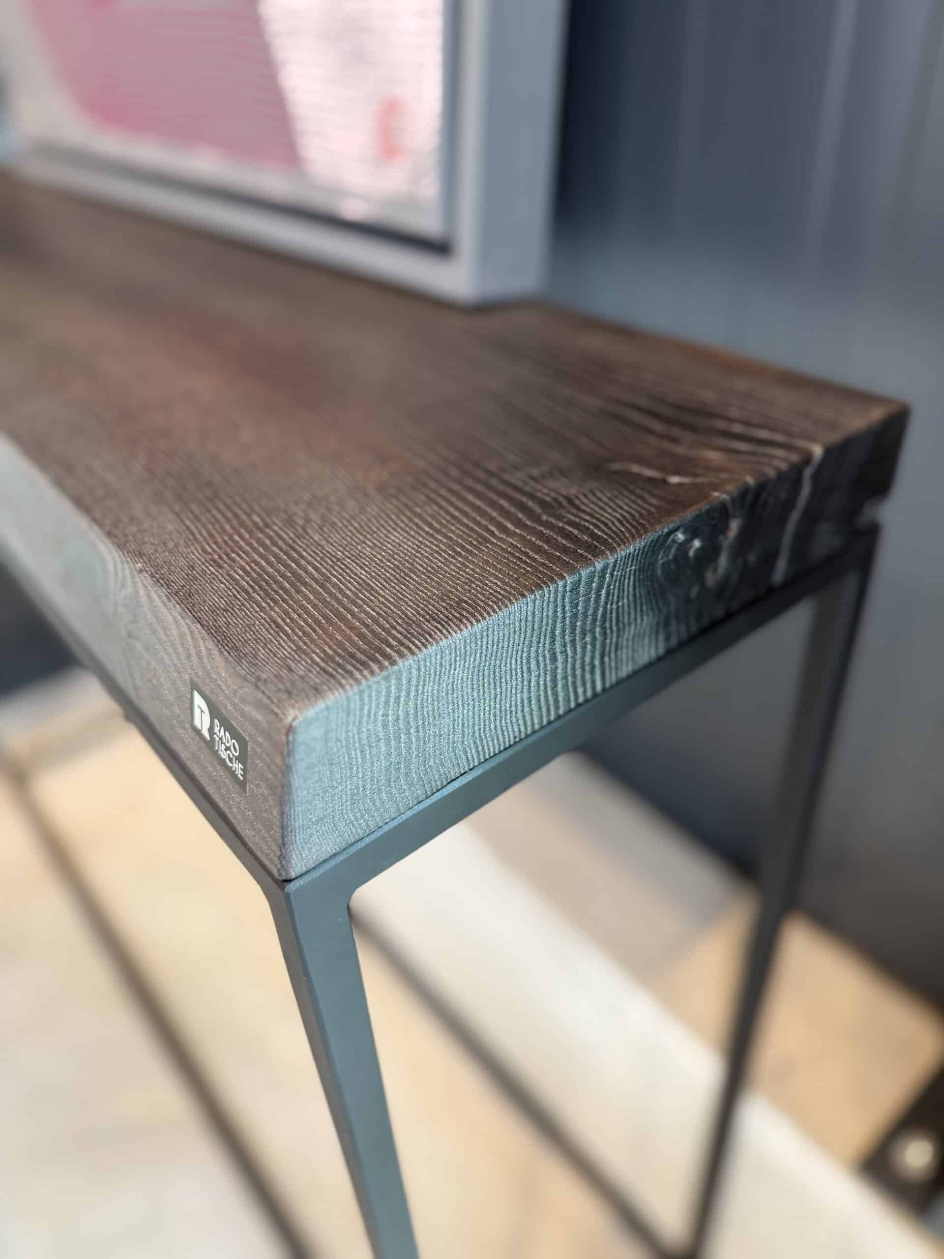 RADO Sideboard Massivholz - Schwarz - ca. 129 x 30 x 100 cm